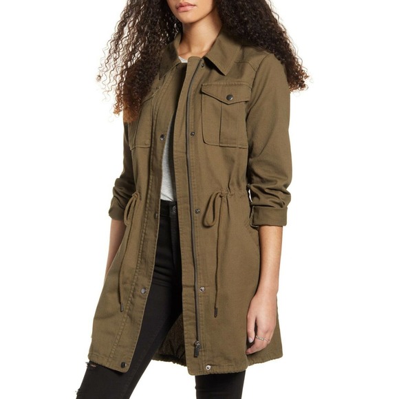 bp Jackets & Blazers - B.P. Twill Utility Jacket Olive Green